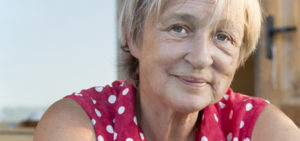 Portrait of the elderly woman.